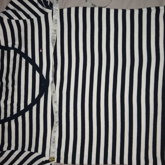 Tommy Hilfiger Striped V Neck Top S - Picture 8 of 8
